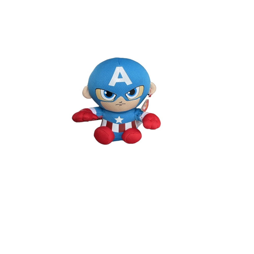 Unisex Ty Captain America Plush Toy One Size Blue/Red